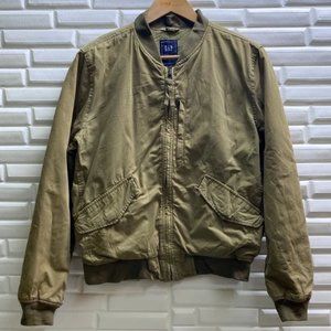 Vintage Gap Green Army style Bomber jacket